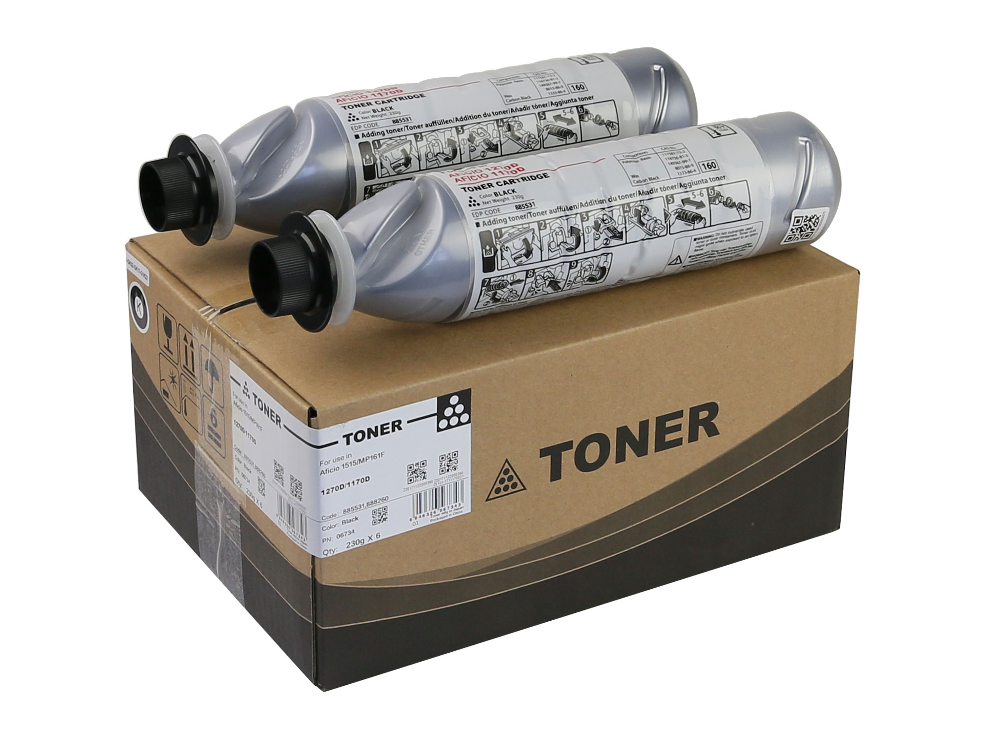 841718 885531 888260 1270D/1170D Toner Cartridge for Ricoh Aficio 1515 