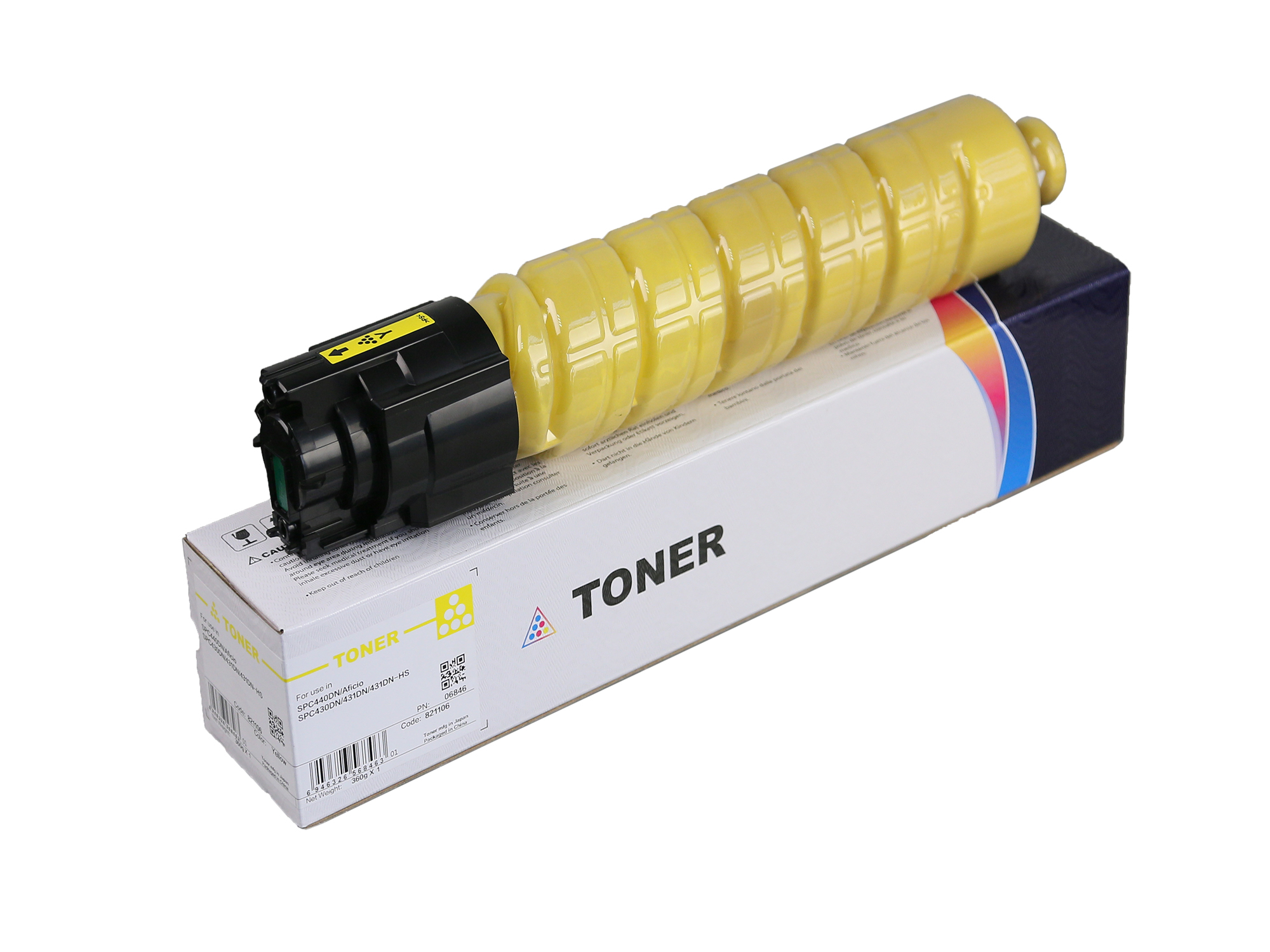 821106 SP C430A 821071 Yellow Toner Cartridge for Ricoh SPC440DN
