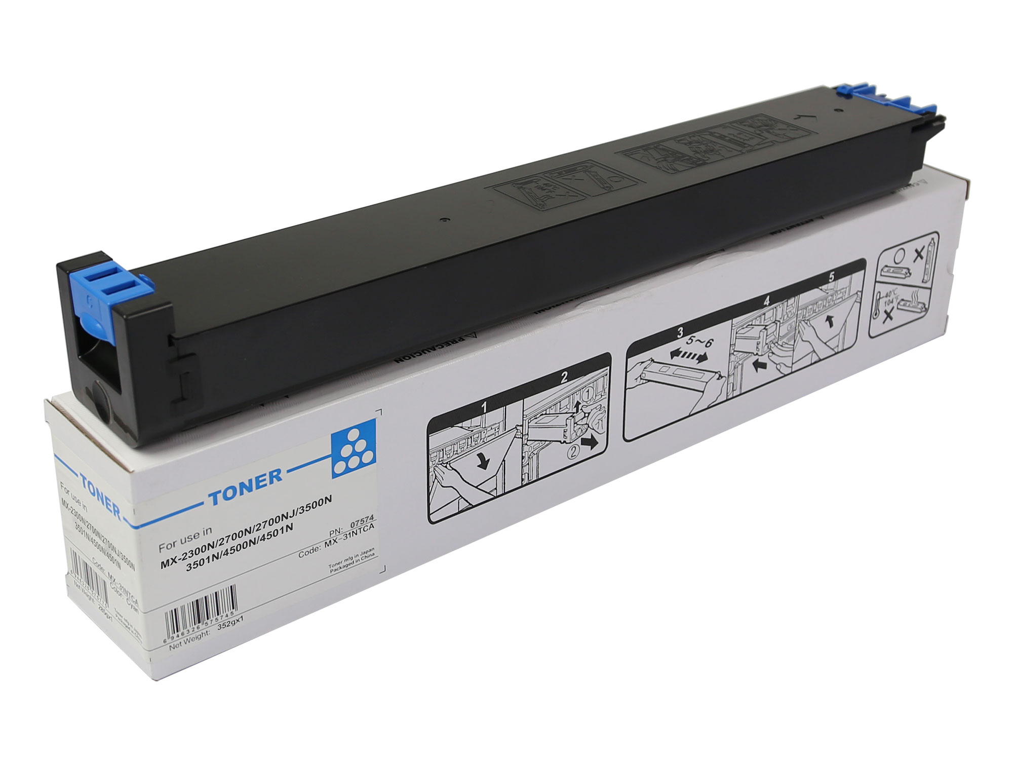 MX-27NTCA Cyan Toner Cartridge for Sharp MX-2300N