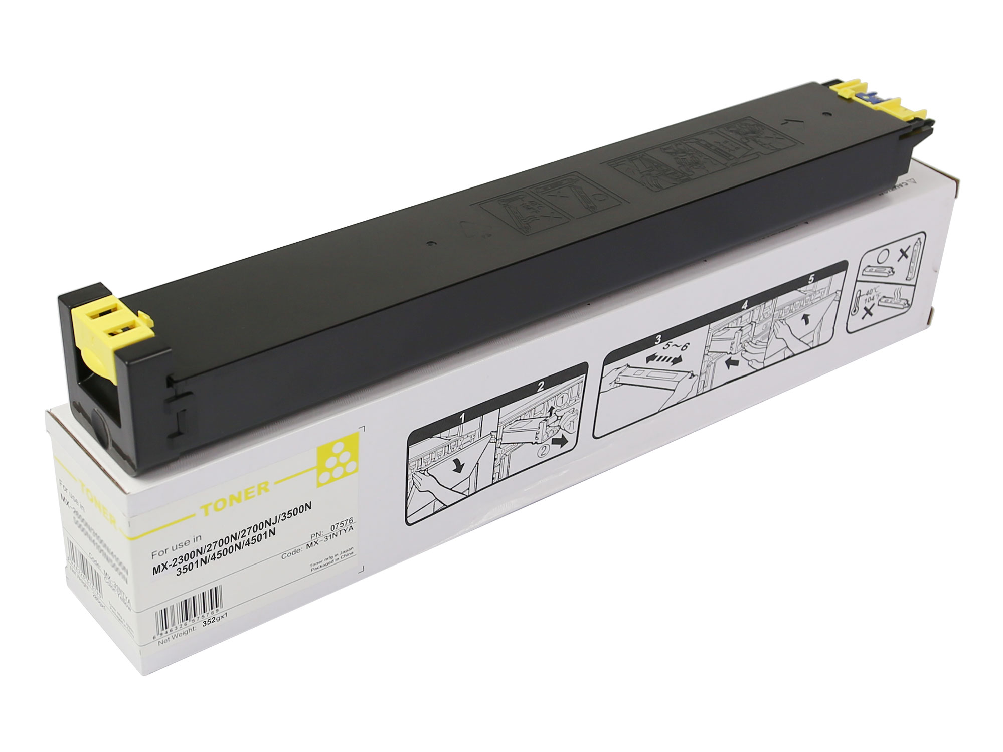MX-27NTYA Yellow Toner Cartridge for Sharp MX-2300N