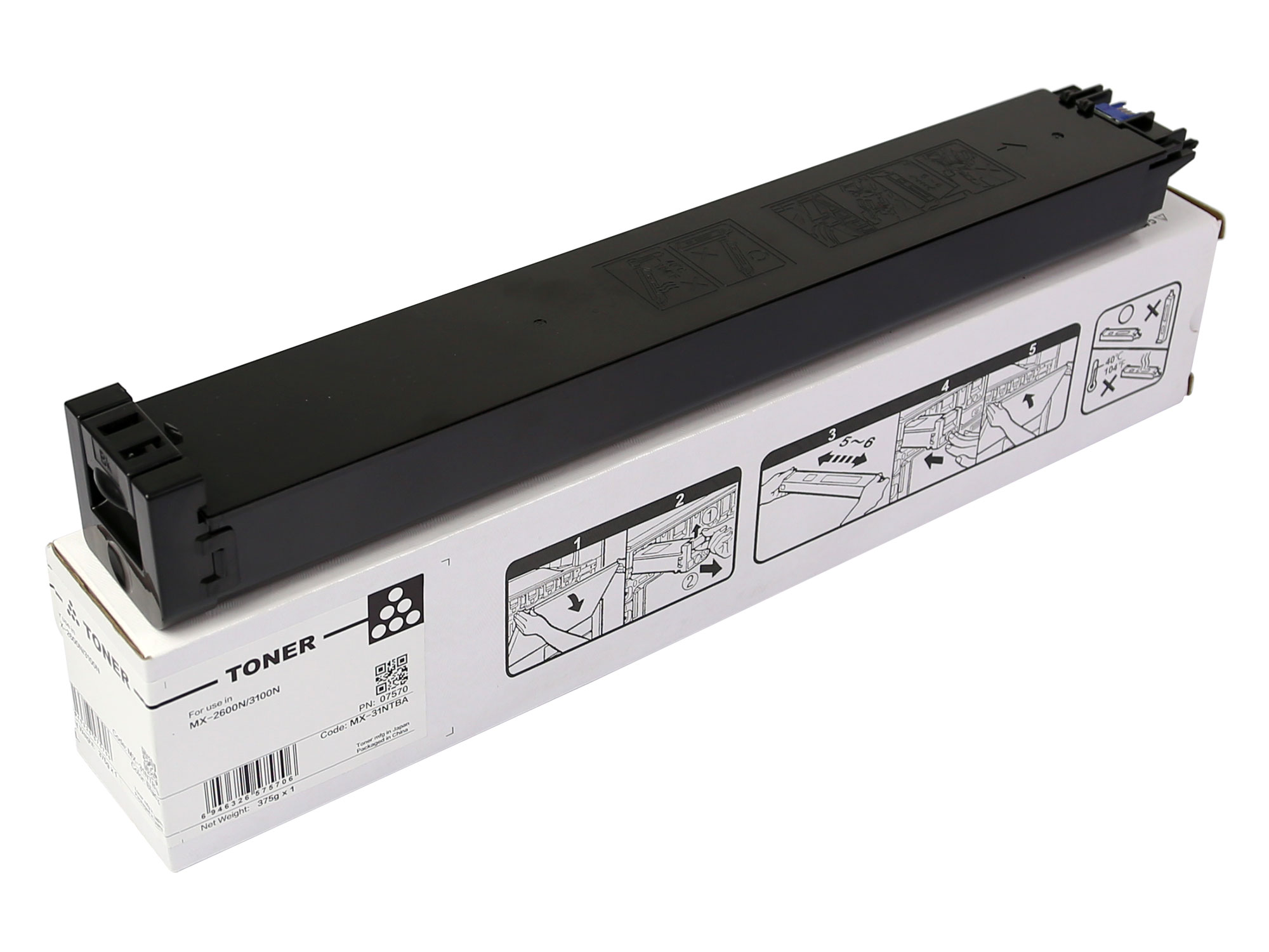 MX-31NTBA Black Toner Cartridge for Sharp MX-2600N
